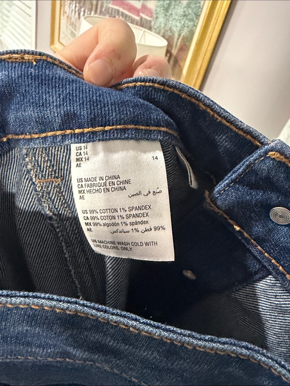 Style & Co. Dark Indigo Button-Front Denim Mini Skirt - Picture 3 of 4